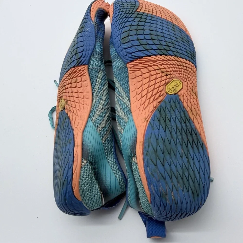 Merrell Barefoot Vapor Glove Comfort Walking Hiking Granola Shoes Us Size 8 Blue - Picture 4 of 10